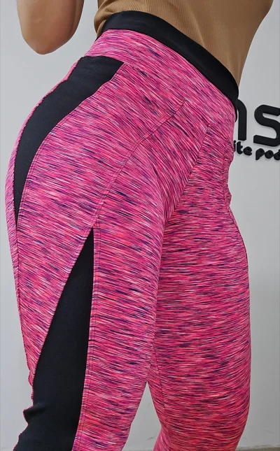 Calza RUN premium rosa jaspeado