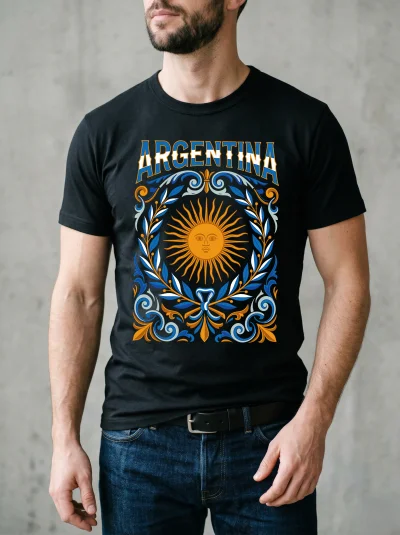 Remera Fanwear Argentina Patria y Sol Unisex