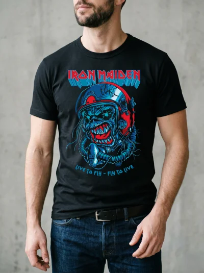 Remera Fanwear Iron Maiden Fly To Live