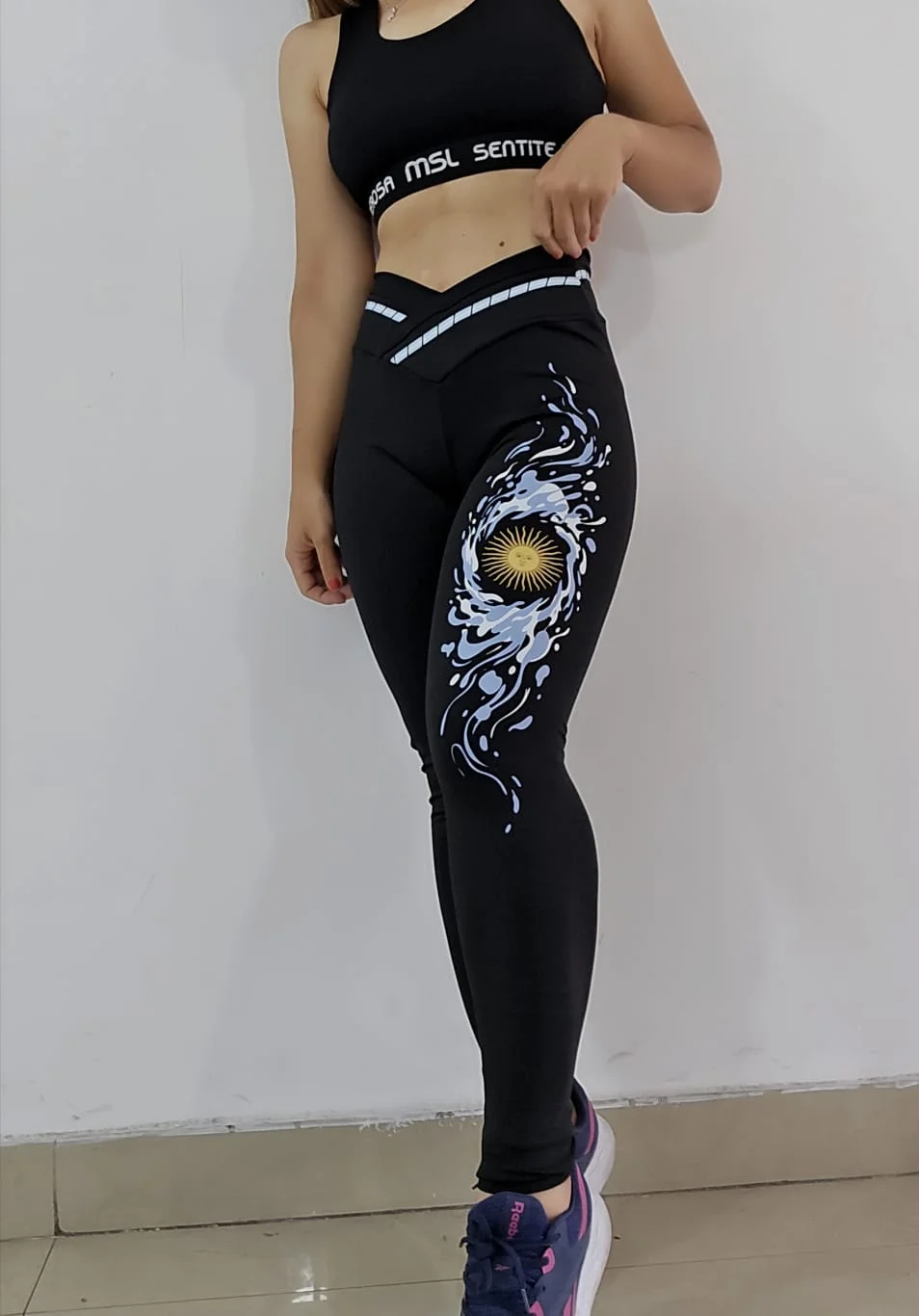 Calza Argentina cintura cruzada lycra