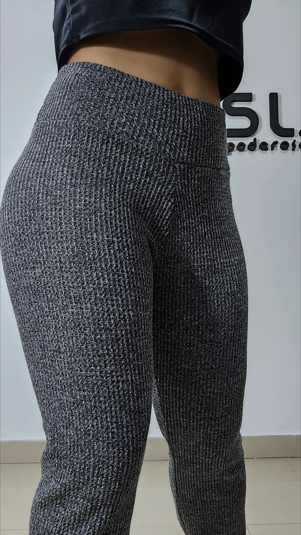 Pantalón de waffle frizado