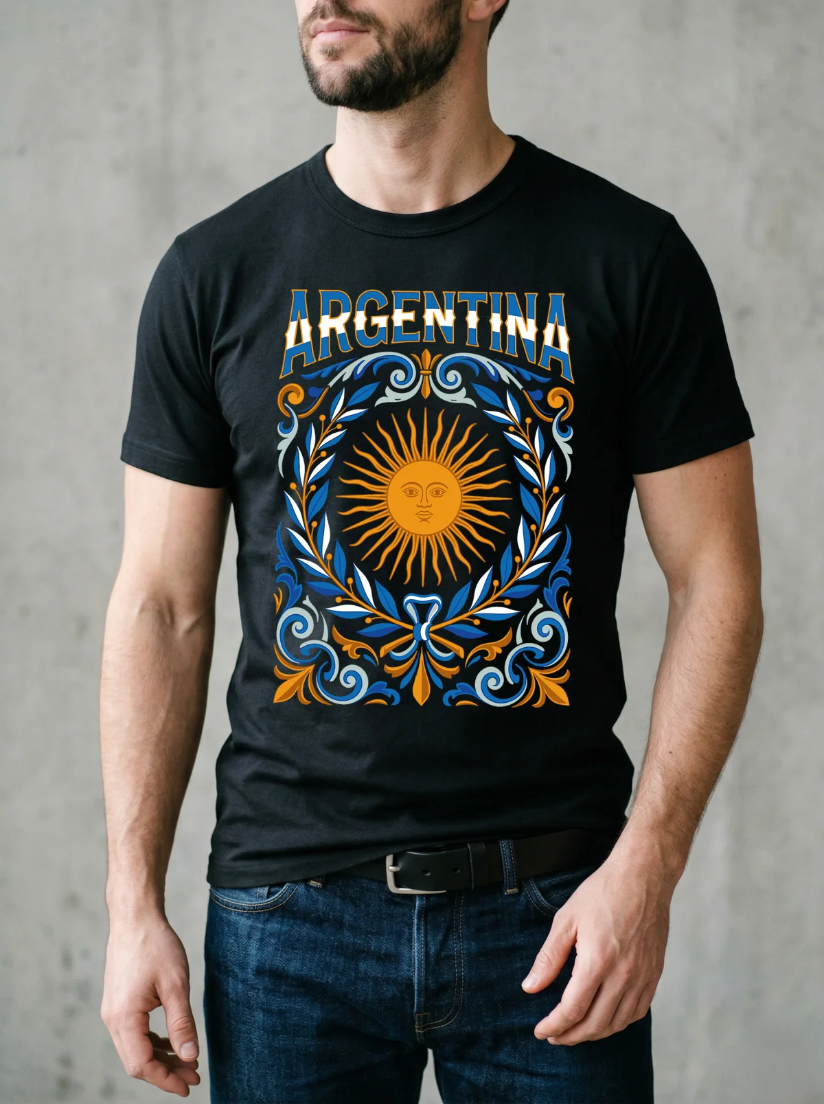 Remera Fanwear Argentina Patria y Sol Unisex