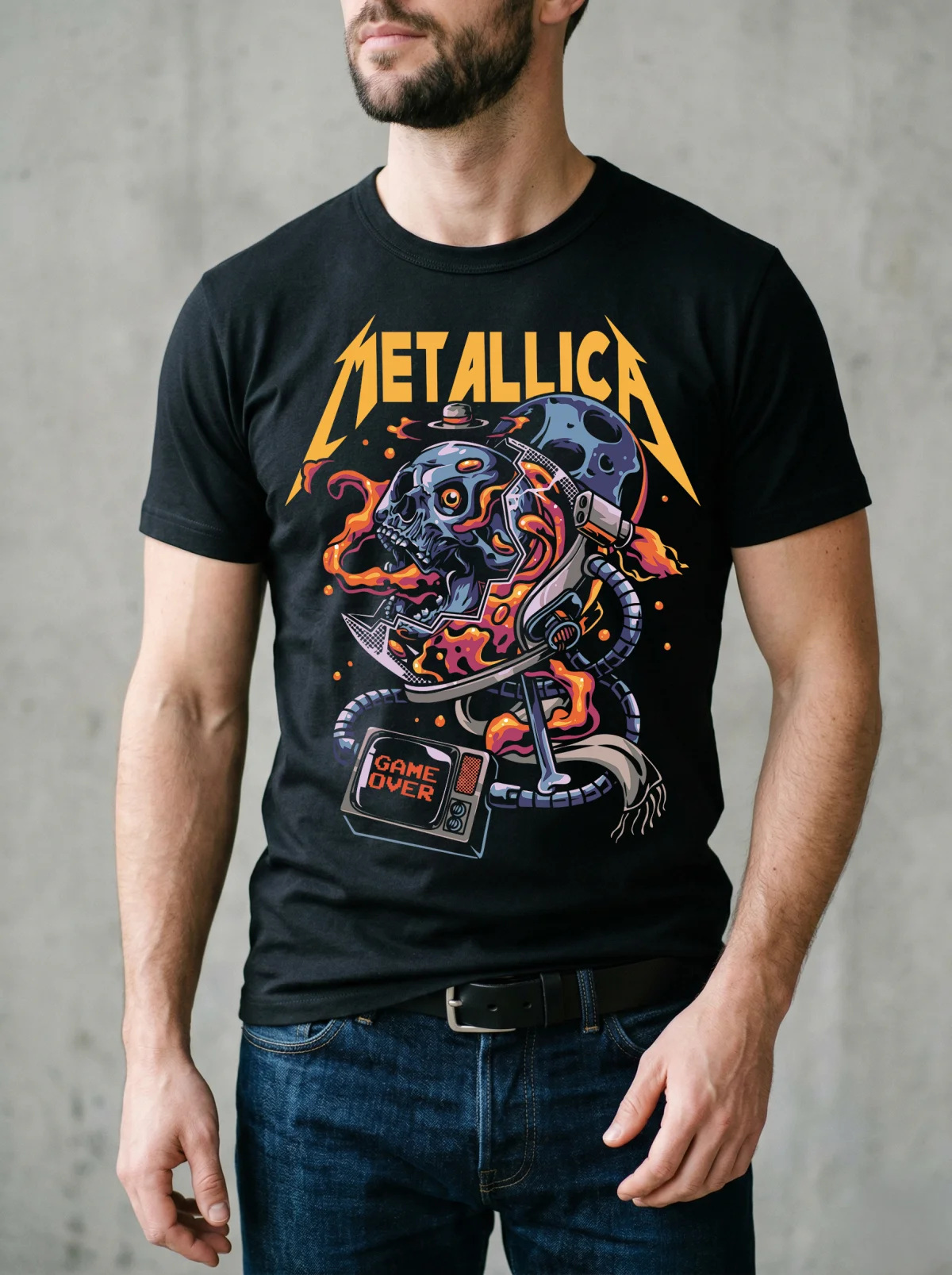 Remera Fanwear Metallica Game Over Unisex